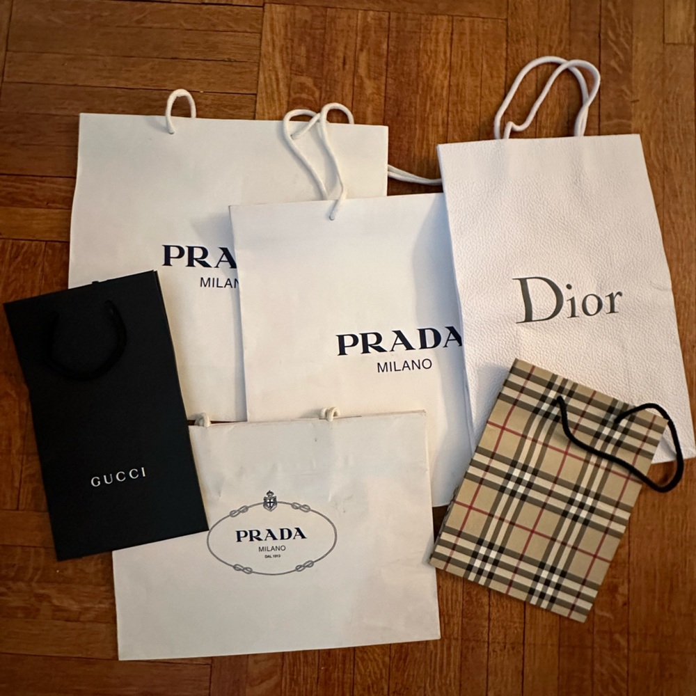 Various Designer Store Shopping Bags